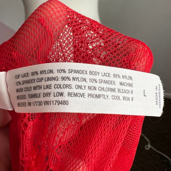 Red Lace Babydoll Top Y2K 2000s Coquette Fairycore Romantic Small - Picture 5 of 7